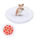 Jodsen Small Animal Bed Mat Soft Pet Bed Small Animal Winter Cage Mat Pad Hamster Round Cushion Nest Guinea Pig Sleeping Cushion Fleece Sleep Pad for Chinchilla Guinea Pig Hamster (White)