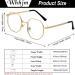 Polygon Blue Light Blocking Glasses for Men & Women - Retro Octagon Metal Frame Non-Prescription Computer Eyeglasses A1 Gold 50mm - Buy Online on GoSupps.com