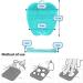 GEOOT Shower Foot Massager Scrubber - Improve Foot Circulation & Soothe Tired Feet - Non Slip Mat with Suction Cups (Green) - Buy Online on GoSupps.com