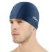 Firesara Fabric Swim Cap, High Elasticity Swimming Cap Keeps Hair Clean Breathable Fit Both Long Hair Short Hair, Swim Caps Woman Girls Men Kids One Size Hat grain blue