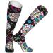 Buy Sugar Skulls Folkloric Black Compression Socks | 15-20 mmHg Support for Running & Cycling | Unisex Design - Buy Online on GoSupps.com
