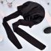 Satin Hair Bonnet for Women - Black Silk Shower Cap for Sleeping & Curly Hair Protection - Buy Online on GoSupps.com
