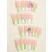 24pcs Heart Green Coffin Fake Nail Strawberry Press on Nails Trendy Frogs Coffin Nails Luxurious Nails Acrylic Nails Fake Nails For Women Girls - Buy Online on GoSupps.com