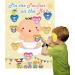 Hooqict Pin the Pacifier Game Poster w/ 72 Pacifiers Stickers | Baby Shower & Birthday Party Supplies - Buy Online on GoSupps.com