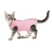 Cobee Professional recovery suit for cats in abdominal wounds or skin diseases kittens surgery recovery suit e-neck band alternative for cats and dogs after operations (size L pink) size L pink