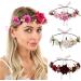 Colorful Velvet Rose Wreath - Perfect Headwear for Brides Bridesmaids & Holidays | HH72-1 Red - Buy Online on GoSupps.com
