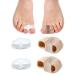 4Pcs BLATOWN Toe Separators Bunion Corrector for Women Men Gel Big Toe Spacers with 2 Loops for Feet Hammer Toe Straightener Elasticity and Soft (2Nylon+2Gel)