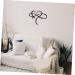 Ciieeo House Ornaments 1pc Iron Pendant Home Decorations Heart Decorations Hanging Metal Home Pendant Hollow Wall Decals 40x35cm Black - Buy Online on GoSupps.com