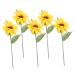 HOMSFOU 5pcs Sunflower Artificial Flower Decoraciones Para Salas De Casa Faux Artificial Sunflowers Bouquet Artificial Sunflower Bouquets Silk Sunflower Bride Green Plants Wedding Plastic