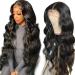 Yamikk 28 inch 13x5 HD Full Lace Front Wigs Human Hair Pre Plucked With Baby Hair 180 Density Body Wave Human Hair Wigs For Women Natural Frontal Wig Human Hair