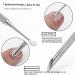 Pre-Treatment Cuticle Pusher for Russian Manicure - Dual Ended Cuticle Remover & Nail Prep Tool with 100/180 Grit Sandpaper - Perfect for Manicure & Pedicure - Buy Online on GoSupps.com