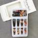 GORS Long Black Press on Nails - Colorful Coffin Fake Nails with Graffiti Note Designs | Full Cover False Nails for Women - Buy Online on GoSupps.com