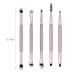Double Sided EyeShadow Brush Set - 5 Pcs Professional Makeup Brushes in Rose Gold - Buy Online on GoSupps.com