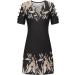 Gecau Women's Cold Shoulder Floral Dress - Beige - XX-Large - Buy Online on GoSupps.com