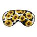 Cows Skin with Sunflowers Sleep Mask for Women Adjustable Sleeping Eye Shades Cover with Elastic Strap