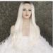 SHIYID Women s White Long Synthetic Lace Front Wig - Natural Straight Wig with Dark Roots & Middle Parting - Buy Online on GoSupps.com