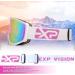 EXP VISION OTG Ski Goggles for Men Women | Anti Fog UV Protection | A-White Frame Pink - Buy Online on GoSupps.com