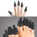 SIQUK Nail Polish Remover Kit - Gel Nail Removal Set with Clips, Pads, Files, Cuticle Peeler, and Brush (Black) - Buy Online on GoSupps.com