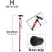 SPDYCESS Foldable Walking Stick - Adjustable Ergonomic Aluminum Hiking Pole for Travel Non-Slip Handle Flower Pattern - Perfect for Seniors Men & Women - Portable Red Design - Buy Online on GoSupps.com