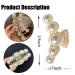 Champagne Large Pearl Hair Claw Clips for Women - Strong Hold, Nonslip Hair Jaw Clips for Daily, Wedding, Birthday - Fashion Accessories for Thick/Thin Hair - Buy Online on GoSupps.com
