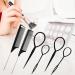 Topsy Hair Tail Tool & Rat Tail Comb Set - 6Pcs Hair Loop Styling Tools with 2 Metal Pin Combs - Heat Resistant - Black Schembo A Gift - Buy Online on GoSupps.com