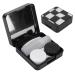 Portable Contact Lens Storage Box - Black & White Mini Case for Easy Travel | Soft Contact Lenses Organizer - Buy Online on GoSupps.com