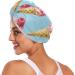 Buy Pink Ice Cream Blue Hair Towels 2 Pack | Super Absorbent Quick Dry Hair Turbans for Women & Girls - Buy Online on GoSupps.com