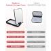 Buqikma Rechargeable Lighted Makeup Mirror Eyelash Case Organizer - Dimmable, 360 Rotation False Eyelash Storage Box (Black) - Buy Online on GoSupps.com