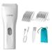 Electric Body&Pubic Hair Trimmer for Men-Waterproof Groin Trimmer Ball Shaver-USB Rechargeable Male Hygiene Razor Wet Dry Use Clipper Kit 006-white