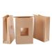 Bakery Bags with Window Kraft Paper Bags Brown Window Bags Metal Tab Lock Bags Cookie Bags Coffee Bags 9x5.9x2.7 inch