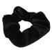 JUSTFOX XXL Velour Velvet Hair Tie Ponytail Holder Hairband Scrunchie Black 1