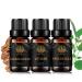 Aromatherapy Patchouli Essential Oil Set for Diffuser 3X10ml 100% Pure Vetiver Essential Oils Set for Air Freshener Aromatherapy Sandalwood Oils Set for Candles & Soaps Making