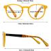 Shop Abetos Retro Reading Glasses - Anti Blue Light Comfortable Stylish for Men & Women - Large Round Computer Glasses in Starch Yellow 3.0x - Buy Online on GoSupps.com