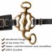 AMKA Hackamore Baroque 3-Ring - Black Leather Noseband | International Shipping Available - Buy Online on GoSupps.com