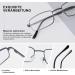 Oushiun Men's Blue Light-Blocking Reading Glasses - Gunmetal Gray Metal Frame 2.5 Diopters Anti-Eye Load UV & Glare Protection - Buy Online on GoSupps.com