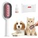 HEKASVM cat brush dog brush with water tank cleaning brush for animal hair multifunctional animal hair remover ideal for massage care and hair removal (long hair/pink)