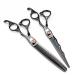 Hair Scissors 440c Black Grooming Hair Scissors Cutting Barber Haircut Thinning Shears Hairdressing Scissors Hair Cutting Kit
