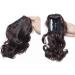 12 Long Curly Ponytail Extension | Clip-in Claw Hairpiece Ombre Synthetic Dark Brown | Realistic and Natural Looking - Buy Online on GoSupps.com