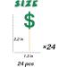 Ambishi 24pcs Dollar Sign Cupcake Toppers American Dollar for Casino Wedding Birthday Festival Party Decoration Light Up Your Casino Party Decor Cake Picks Green Glitter - Buy Online on GoSupps.com