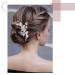 Easedaily Silver Leaf Crystal Wedding Hair Pin | Bridal Rhinestone Hair Accessories for Women & Girls - Buy Online on GoSupps.com