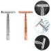 PACKOVE Manual Razor Set - 2PCS Double Safety Metal Shaver for Body & Back Hair - Rose Gold & Silver - Buy Online on GoSupps.com