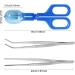 Supkeyer 3in1 Feeding Tool Reptile Feeding Tongs Cricket Clamp Bug Scooper Cleaning Supplies Scooper+ 2x Tweezers for Reptile Hedgehog Hamsters Guinea Pig Lizard Spider Bearded Dragon (Blue) - Buy Online on GoSupps.com