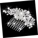 DOITOOL Bridal Wedding Hair Comb Slide Clip Rhinestone Hair Comb Floral Rhinestone Hair Pin Full Diamond Accessories Bride - Buy Online on GoSupps.com