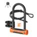 Sportneer Bike U Lock Heavy Duty Anti Theft Bicycle U-Locks Set with Cable, 18 mm Shackle and 6 Ft Security Cable with Mounting Bracket and Keys, Bicycle Lock for Road, Mountain, Folding Bikes