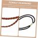 FRCOLOR Elastic Braided Headband Headbands Hair Ties Decor Hair Jewelry Braid Ponytail Hairband Double Layer Hair Band Braiding Hairband Retro Headband Hair Ornament Wig Suede Manual - Buy Online on GoSupps.com