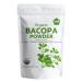 Organic Bacopa Powder (Brahmi Leaf) Certified organic Ayurveda Superfood Hair and brain tonic Resealable Pouch of 8 oz