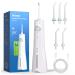 Voinee Care Munddusche Wireless Oral Irrigator Professional with 5 cleaning modes 6 pressure levels and 5 rotatable replacement nozzles IPX7 waterproof for tooth cleaning (white)