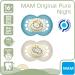 MAM Day & Night Silicone Pacifier Set (16+) - 4 Pacifiers & 2 Sterilized Boxes | Buy Internationally - Buy Online on GoSupps.com