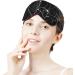 Cracked Black Marble Floor Tile Sleep Mask for Women - Adjustable Eye Shades with Elastic Strap | Shop Now - Buy Online on GoSupps.com
