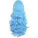 MapofBeauty 28 Charming Women Side Bangs Long Curly Synthetic Wig - Sky Blue - Buy Online on GoSupps.com